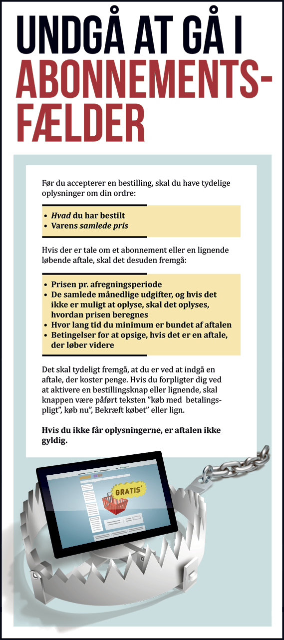 undgå at gå i abonnementsfælder